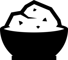 Rice Bowl Stencil Svg Design File, Free Vectors File